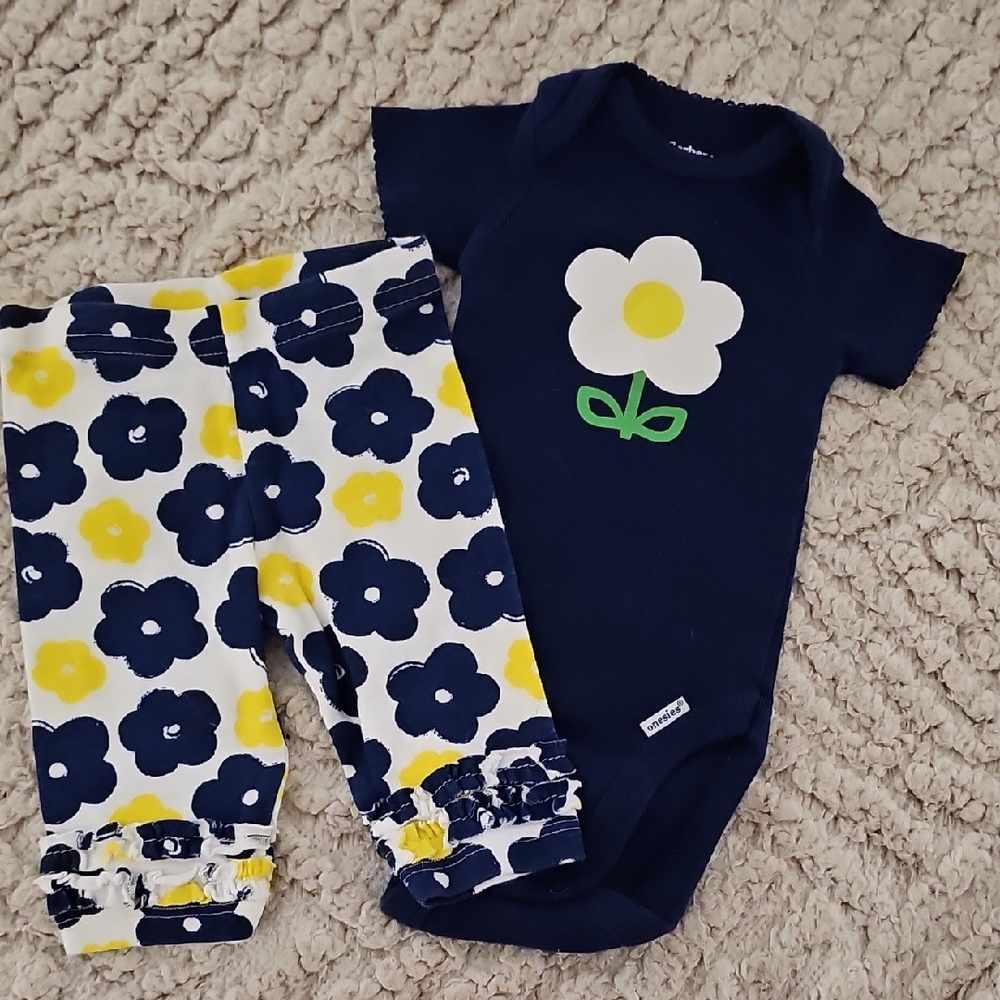 Gerber Navy Baby Outfit Set